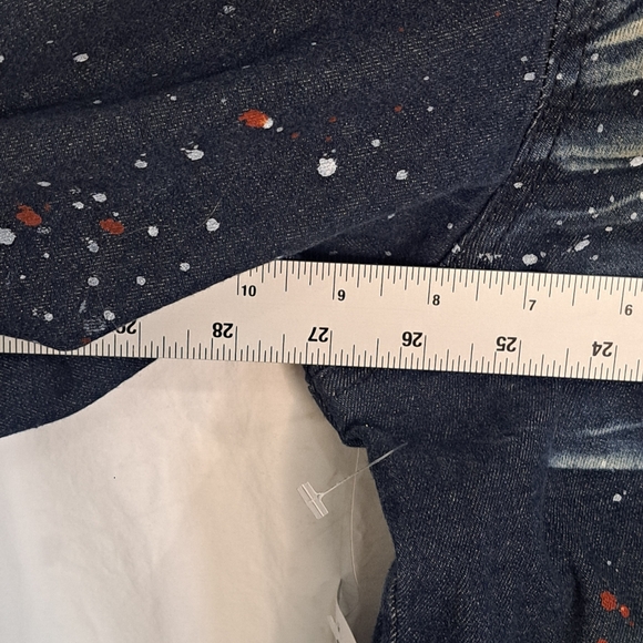Jewel House Frosted Denim Jean Jacket 4X Paint Splatter Brand New With Tags - Picture 13 of 14